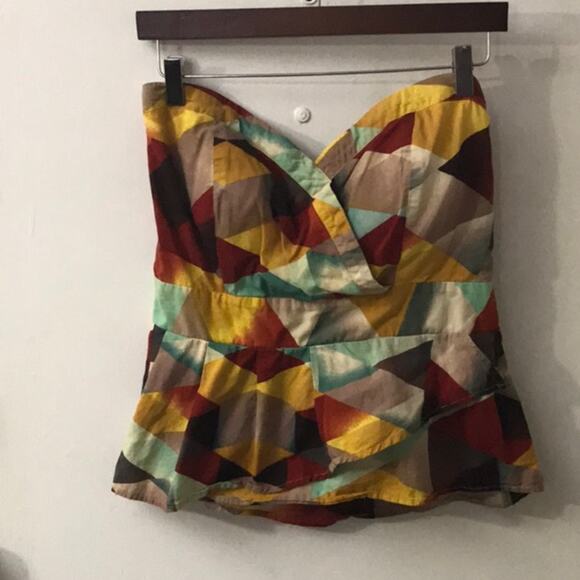 American Rag Top Size L Patchwork Print - Picture 1 of 6